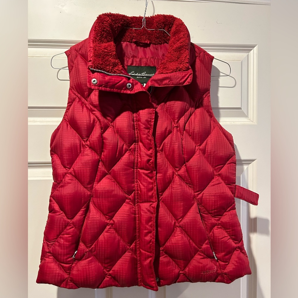 Eddie Bauer Red Puffer Vest